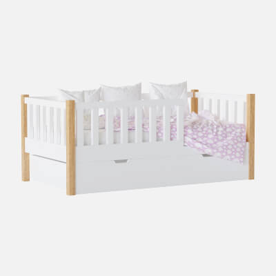 Children&rsquos Bed Naomi with Board &ndash Solid Beech
