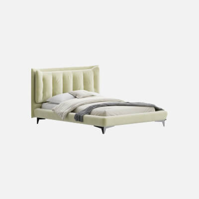 Eden Suede Fabric Upholstered Modern Bed