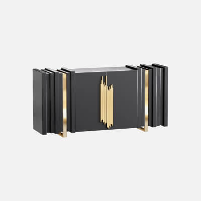 Luxury Sideboard Black Rectangular