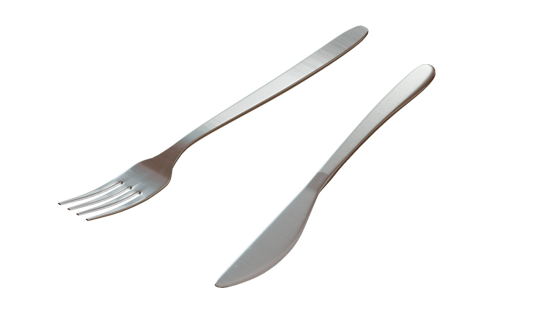 Knife & Fork 3D Model by CGHawk