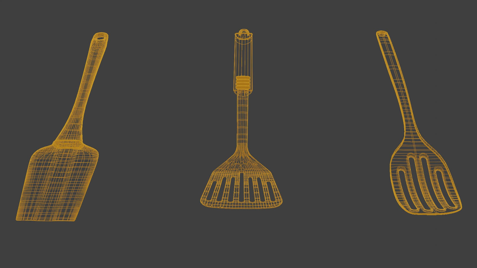 Spatula Set 3D Model by CGHawk