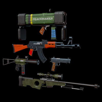 Collection of Stylized Weapons
