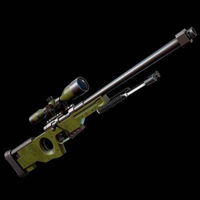 Stylized Bolt Action Rifle