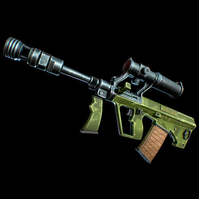 Stylized Bullpup Assault Rifle