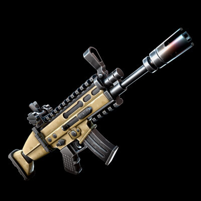 Stylized Modern Assault Rifle