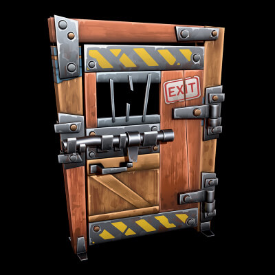 Stylized Shelter Door