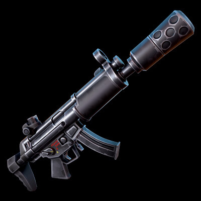 Stylized Suppressed Machine Gun by CGnewbie