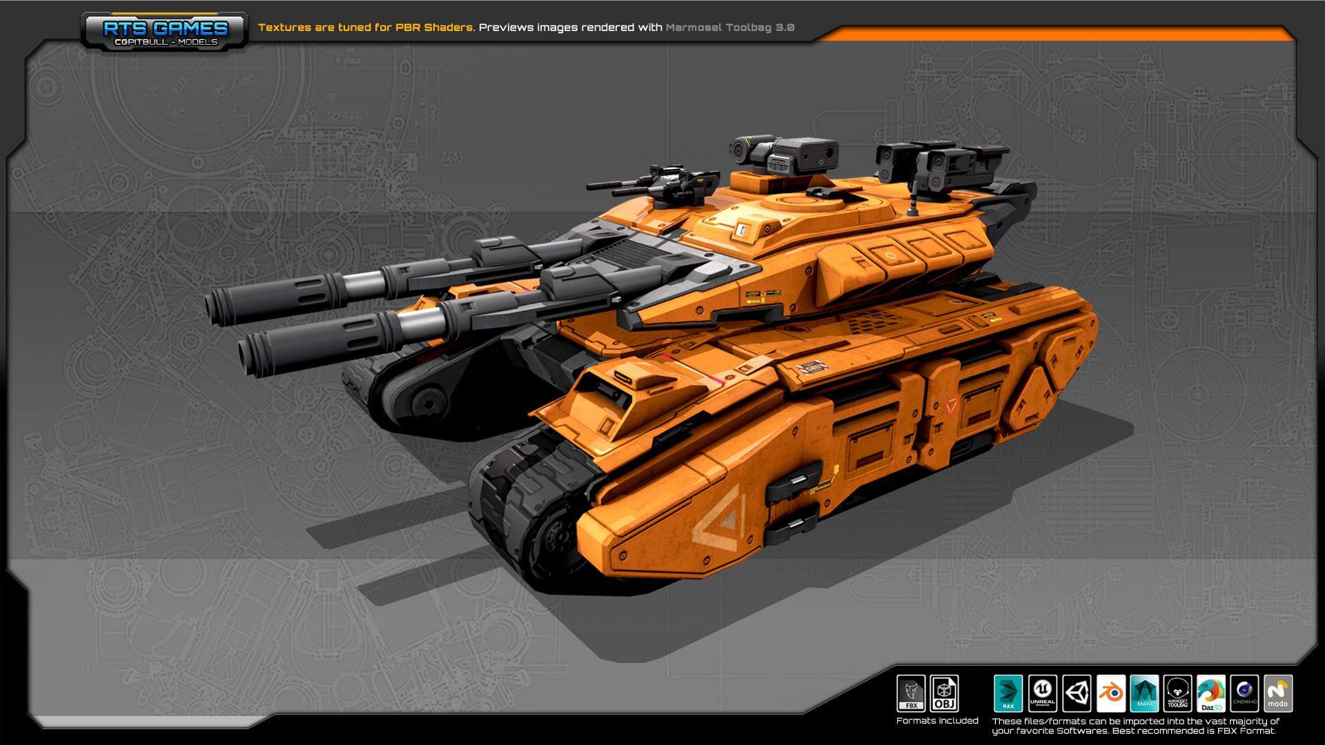 Tank Rts RTS - Heavy Tank 3D Model by CGPitbull