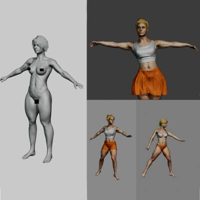 Ultimate Female Character Basemesh Fully Rigged and Animated