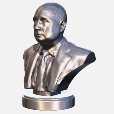 Vladimir Putin Hyper-Realistic Bust for 3D Printing