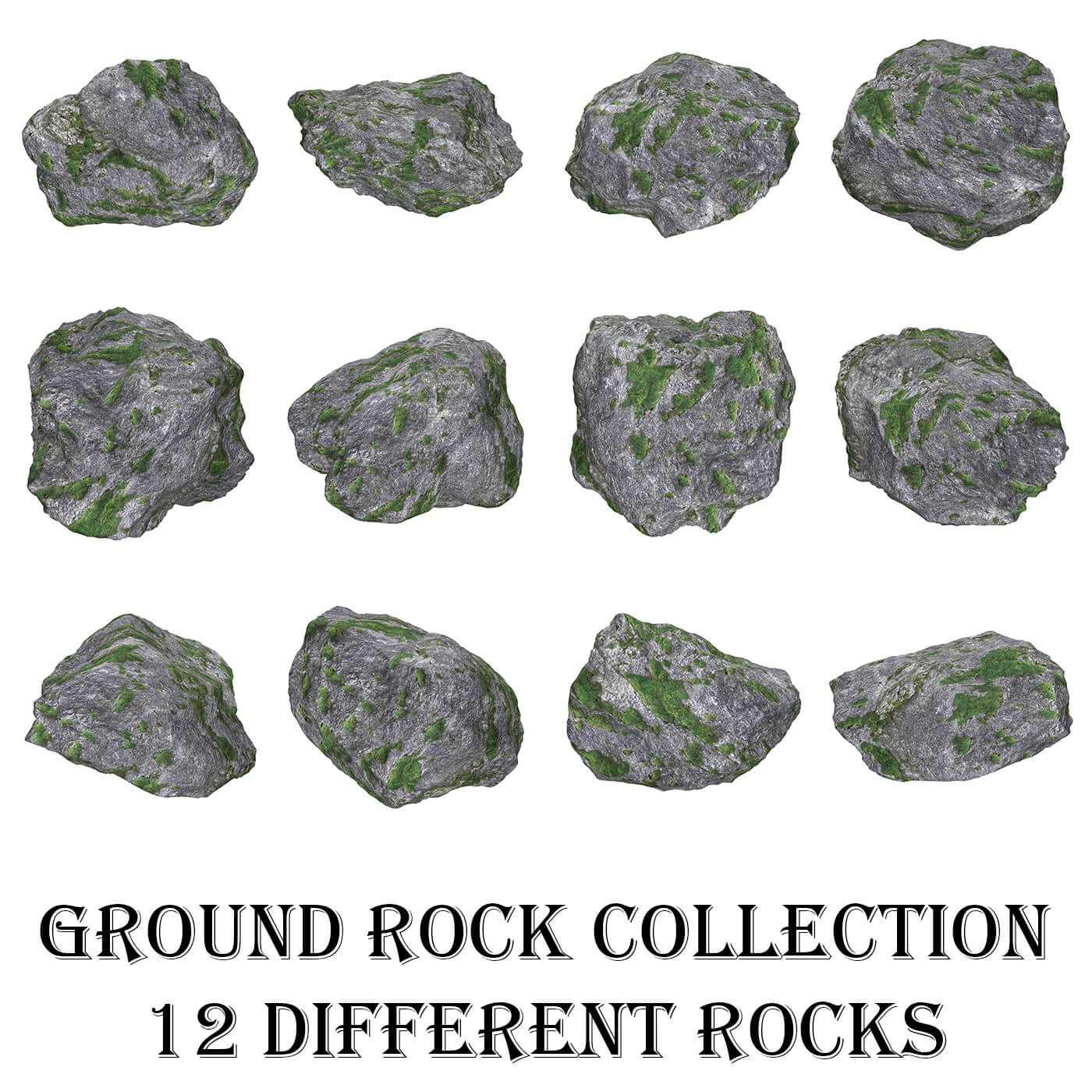Ground Rock Collection - 3D Model by cgsea
