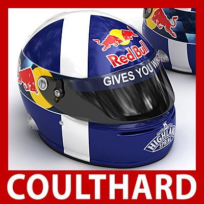 Helmet F1 2008 David Coulthard - 3D Model by CGShape