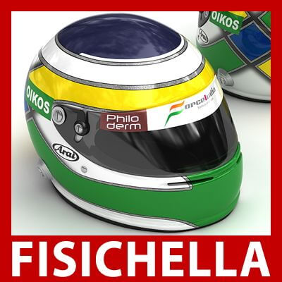 Helmet F1 2008 Giancarlo Fisichella - 3D Model by CGShape