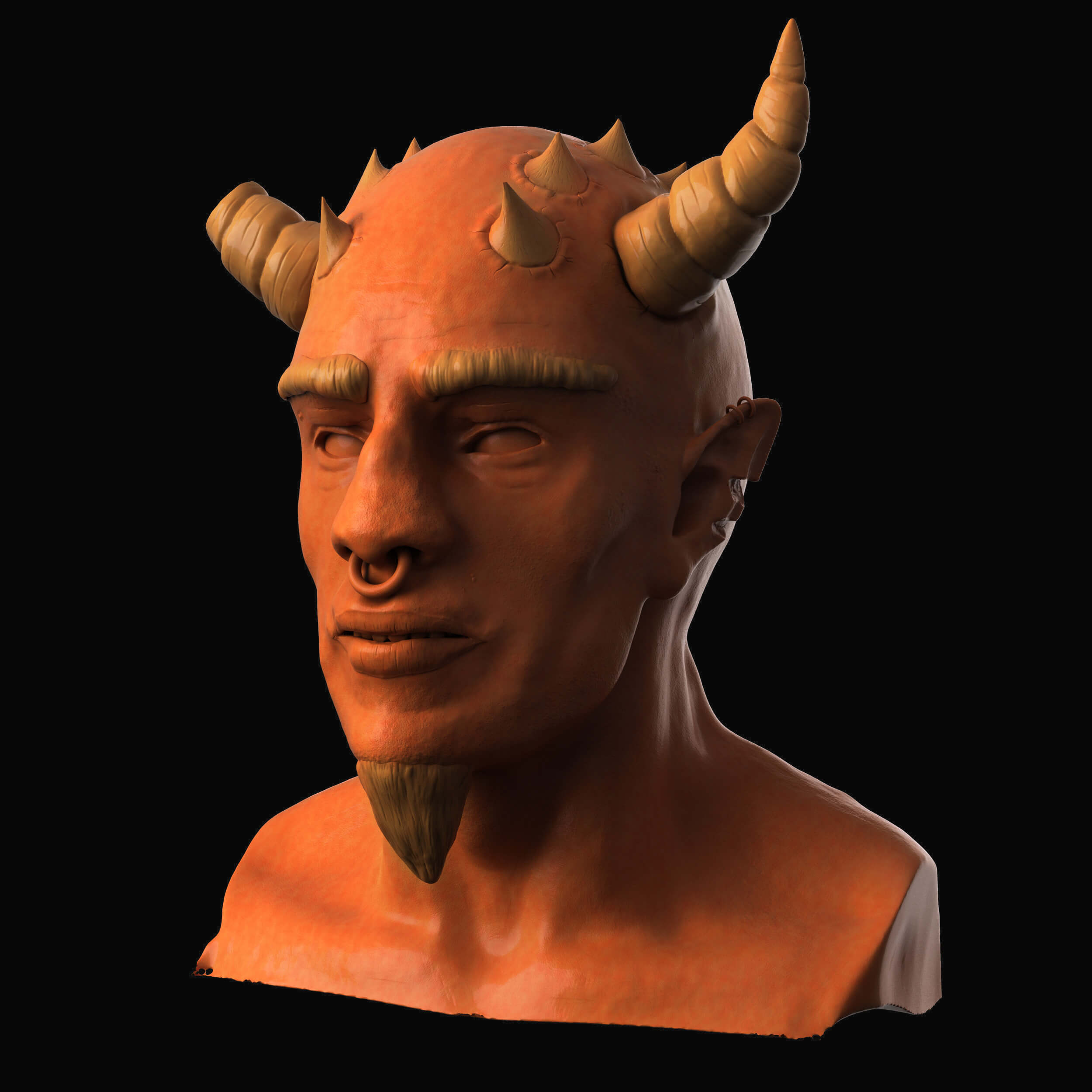 Brutal Devil Head - 3D Model by CGZen