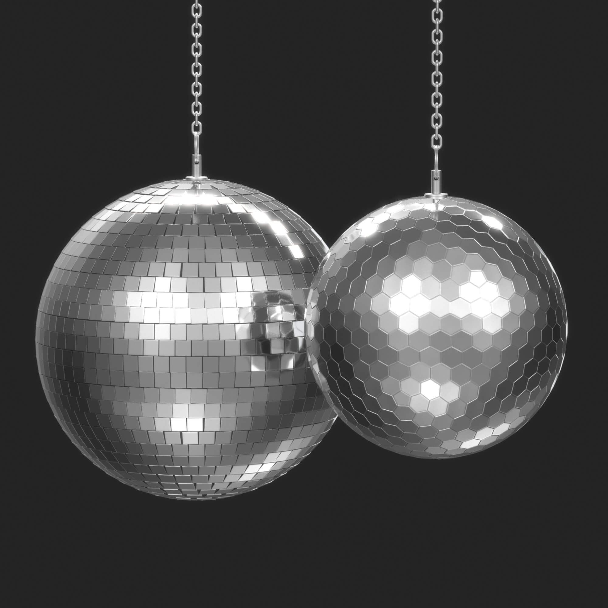 Disco Mirror Balls 3D Model by CGZen