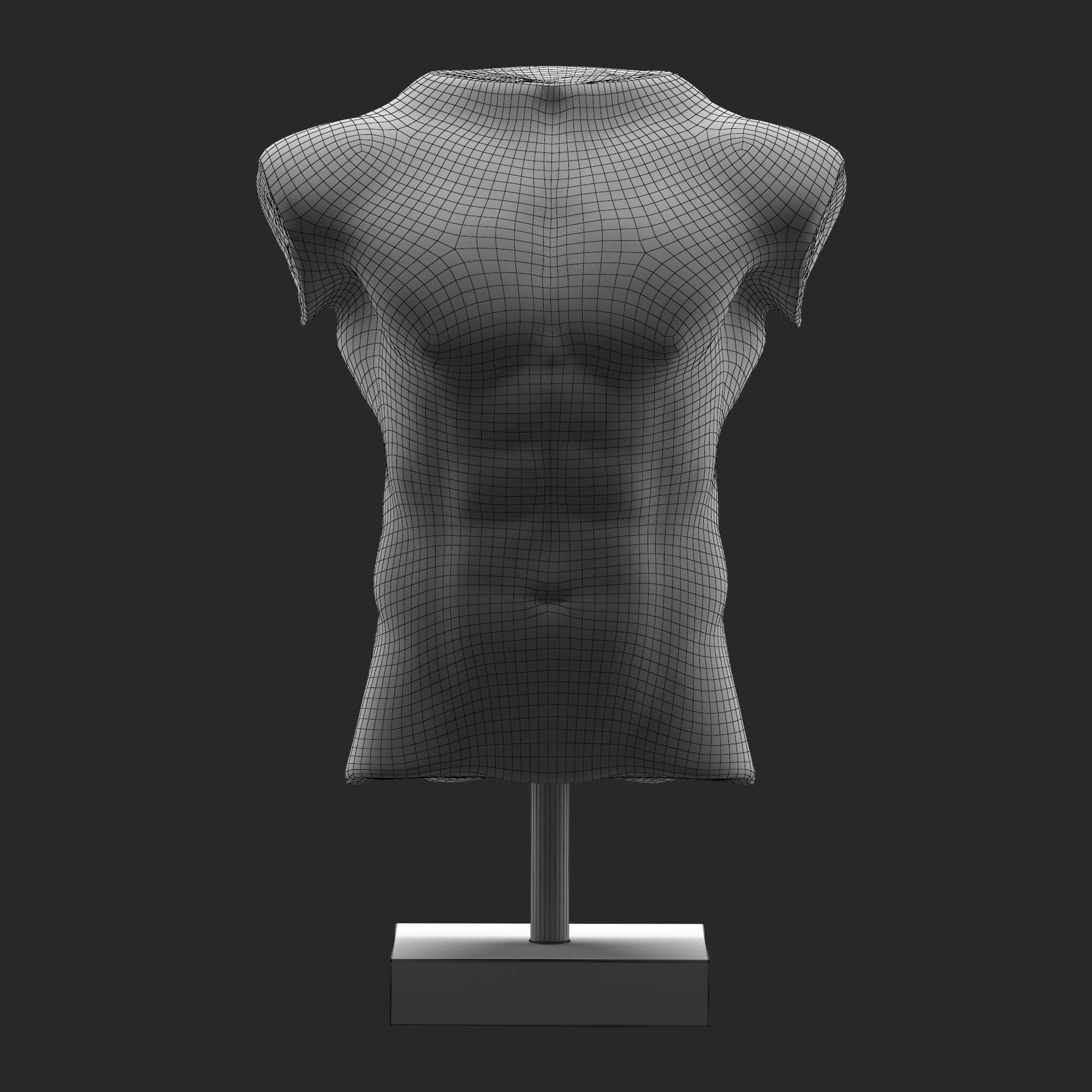 Marble Male Torso - 3D Model by CGZen