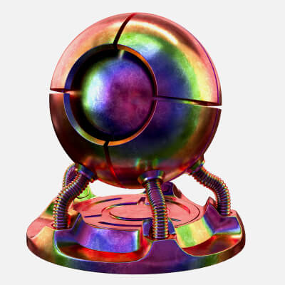 Procedural Rainbow Metal Material