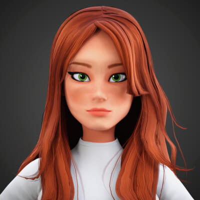 Game Cartoon Girl Rigged