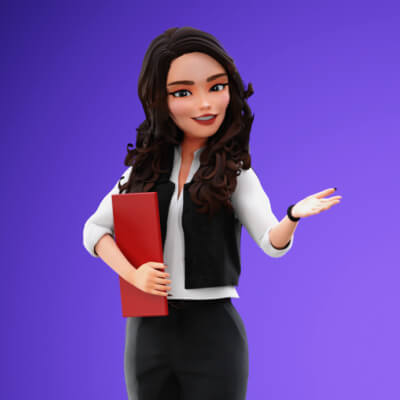 Game Cartoon Stylized Office Girl Rigged