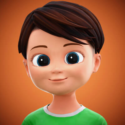 Game Cartoon Boy Rigged