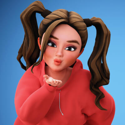 Game Cartoon Stylized Girl Rigged