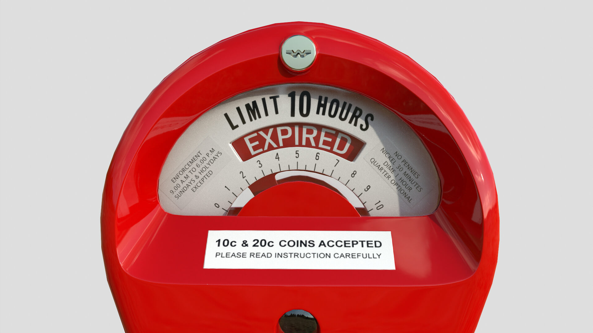 Parking Meter Red 3D Model by Chamod