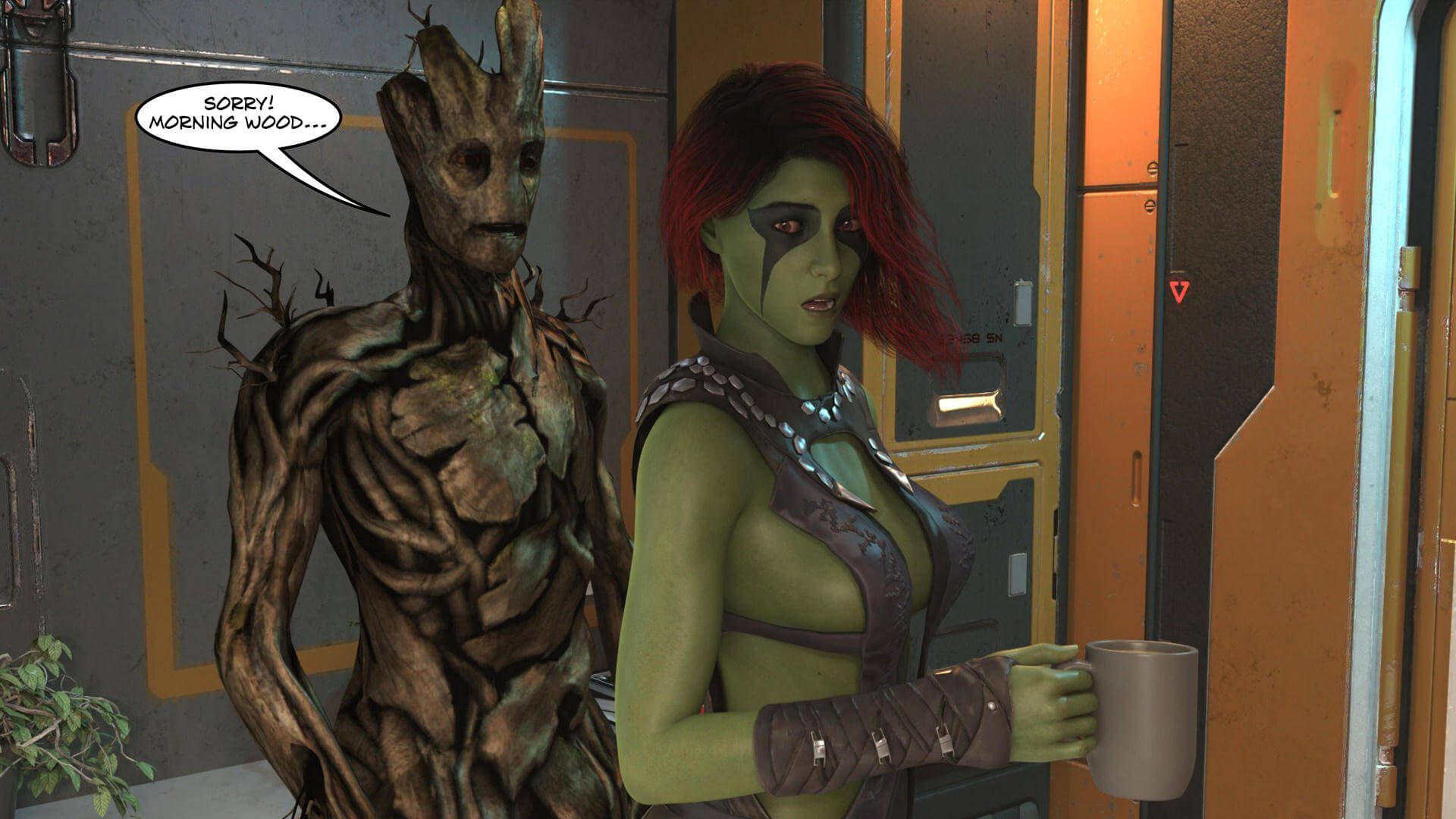 Groot Fun Fun Render Groot 3D Render, Digital Art by chanur