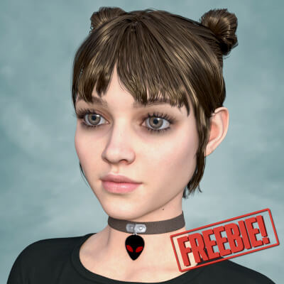 eGirl Hair for Genesis 8 Female by CheckerToo