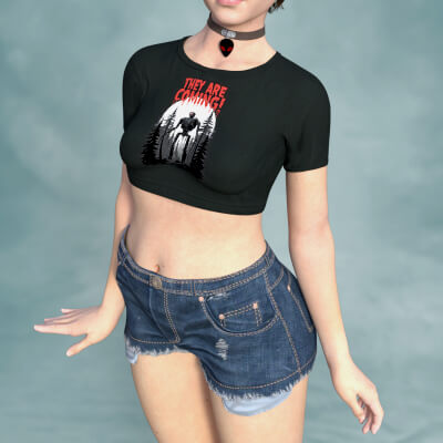 Egirl Outfit for Genesis 8 Female