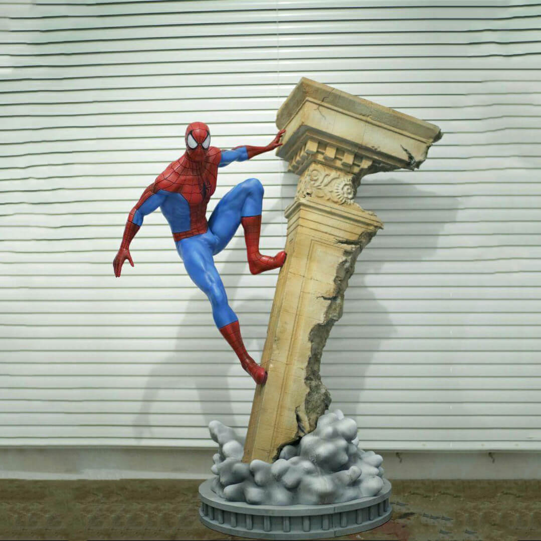 Spiderman Marvel Statue 3D Print Model by cheriloyet