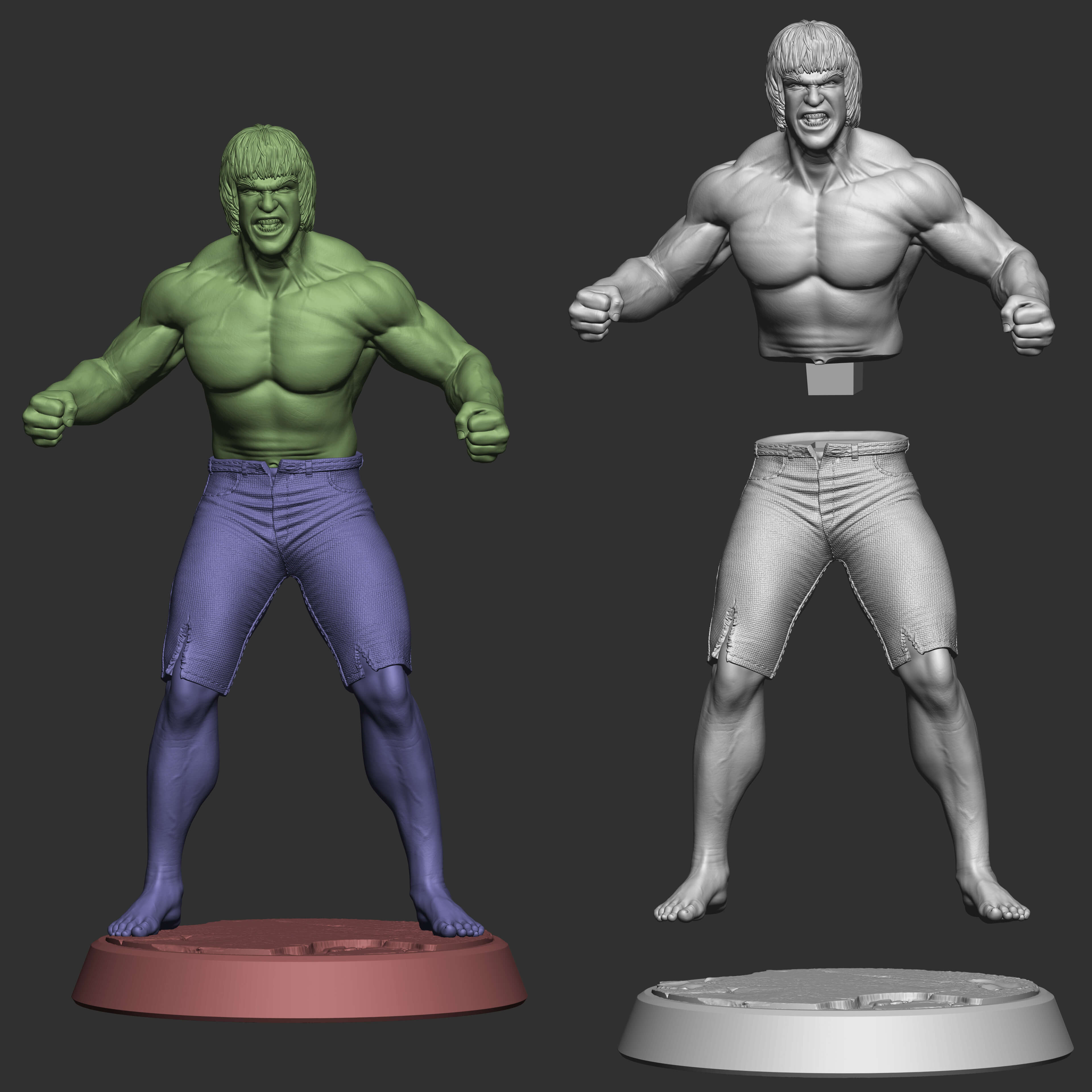 Lou Ferrigno Hulk - 3D Model by chfonte2