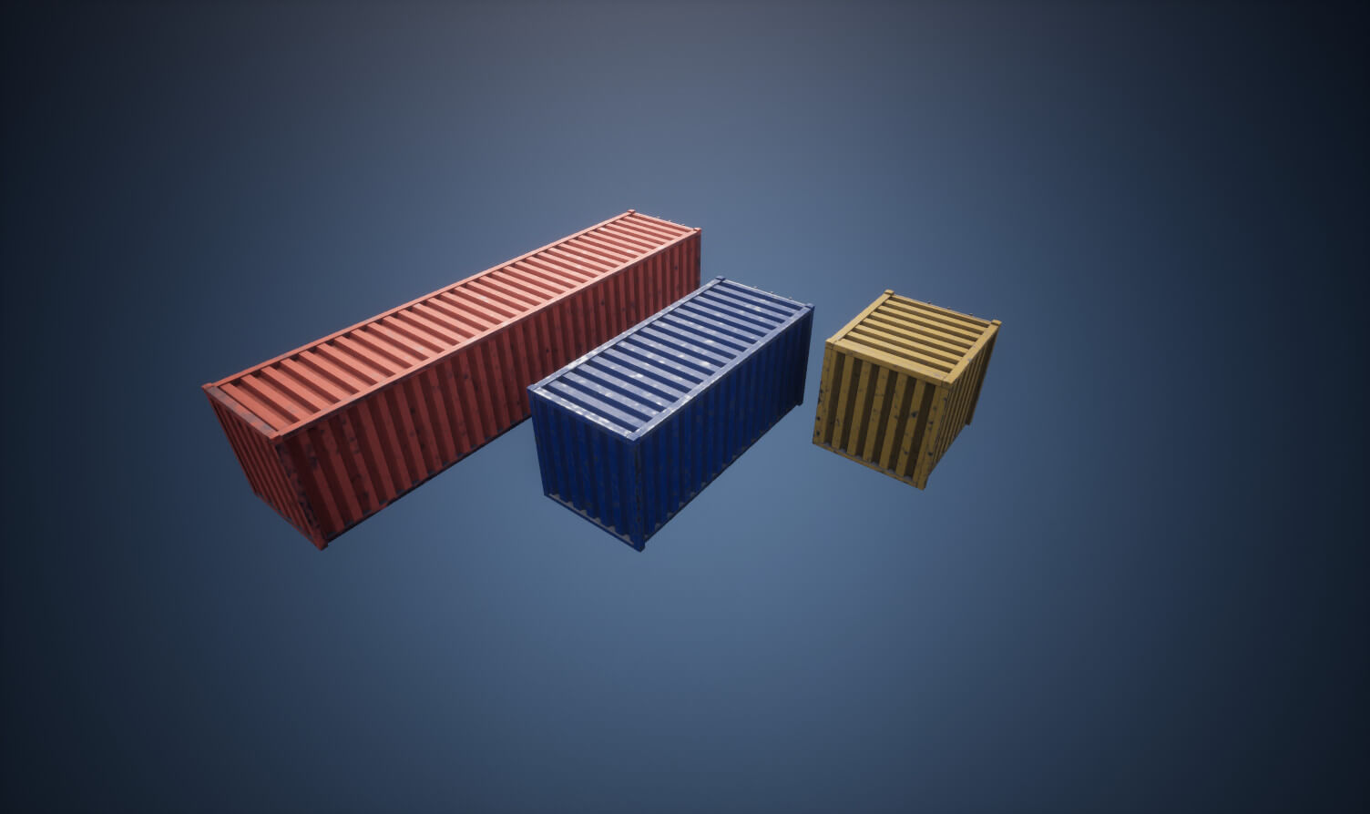 Cargo Container Modle Cargo Containers Set A - 3D Model by chhatrashal