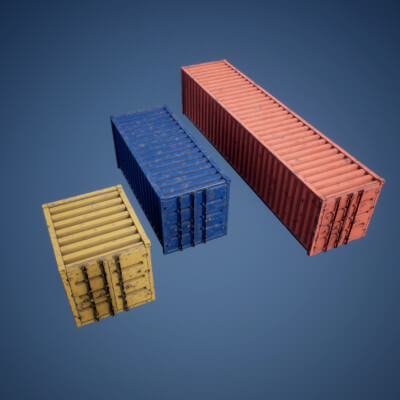 Container Kargo Model Cargo Containers Set A - 3D Model by chhatrashal