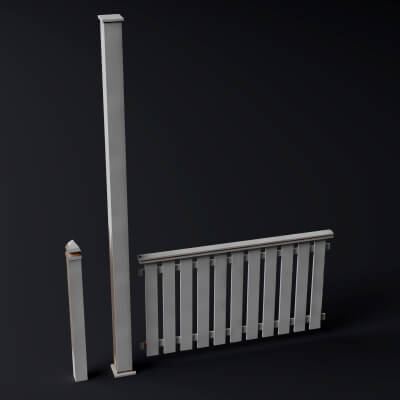 Props Railing H5 - Free 3D Model by chhatrashal