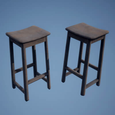 Stool Wooden A