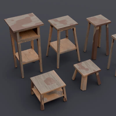 Stool Wooden X1