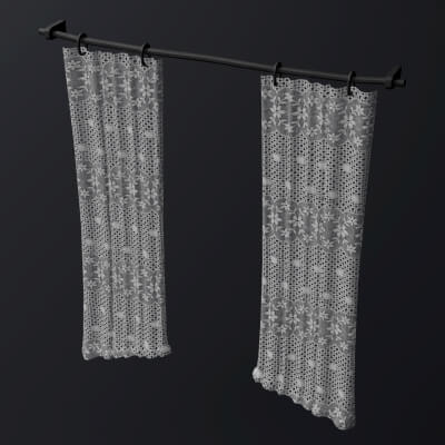 Window Curtains X1 - Free 3D Model by chhatrashal