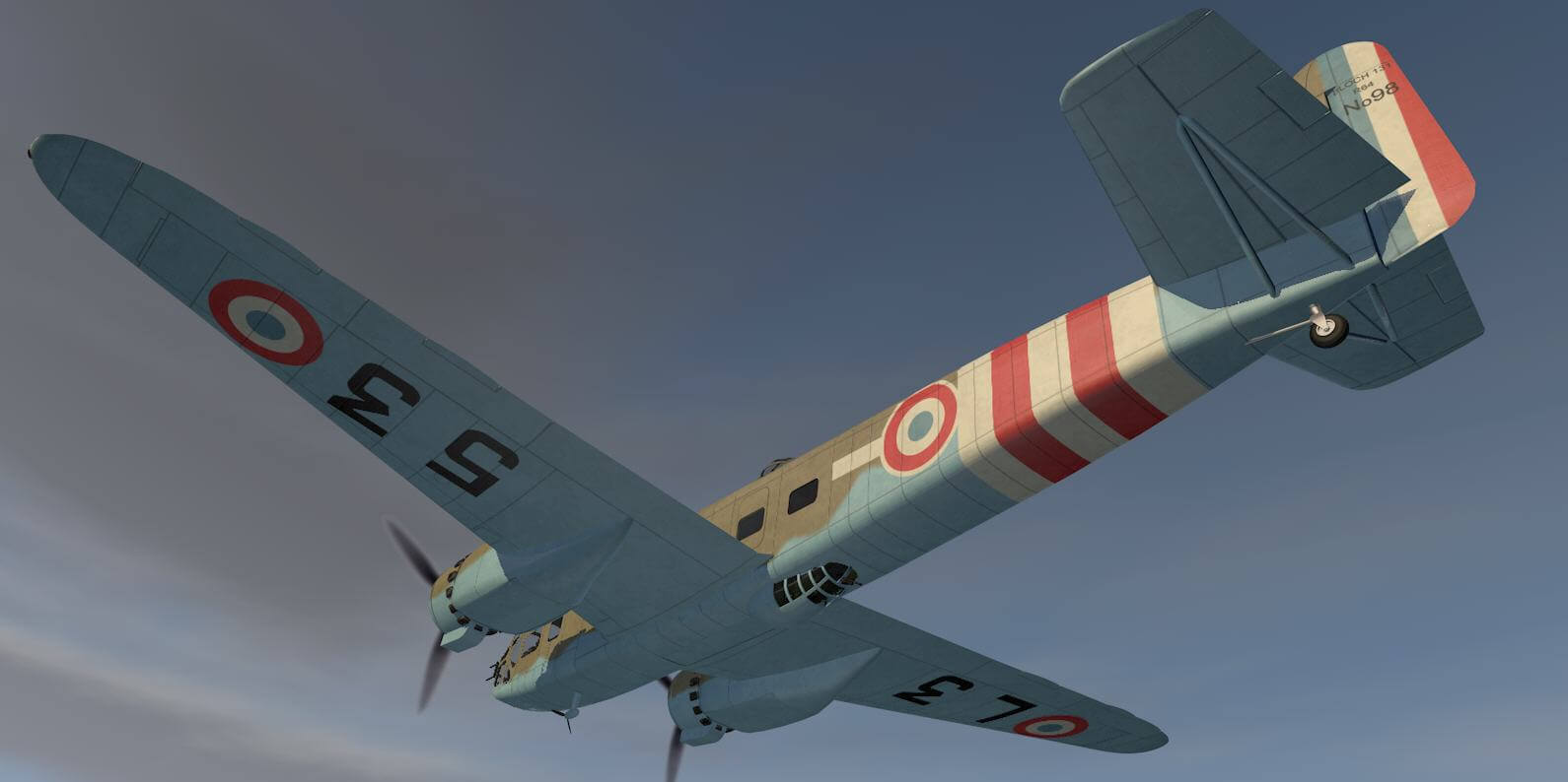 WIKING Avion Bloch 131 France F6 - Échelle 1:200 - Pièce Rare Et De Collection