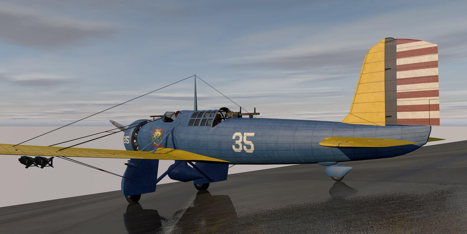 Curtiss A12 Shrike 3D Model by ChipBassChaos