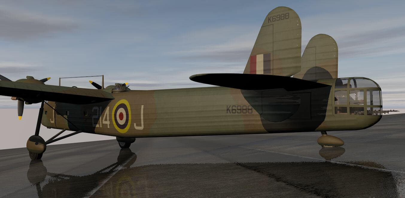 Handley Page HP54 Harrow Mk2 3D Model by ChipBassChaos