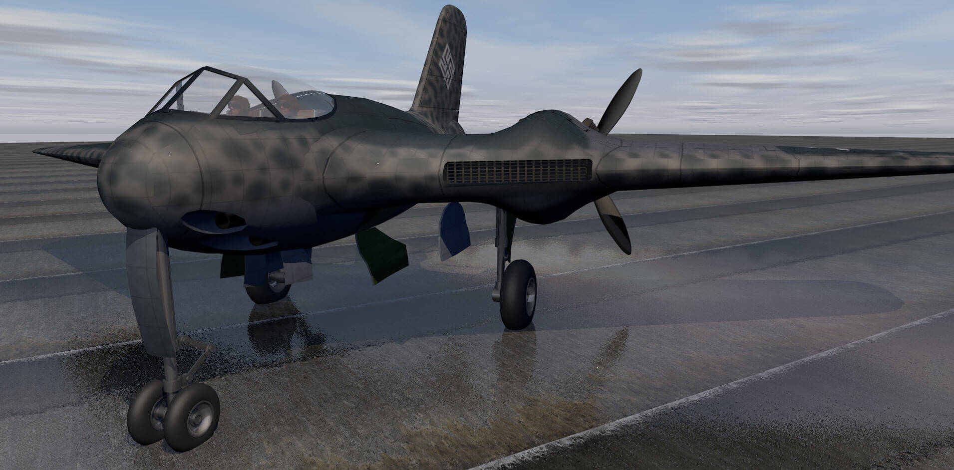 Messerschmitt Me-329 3D Model by ChipBassChaos
