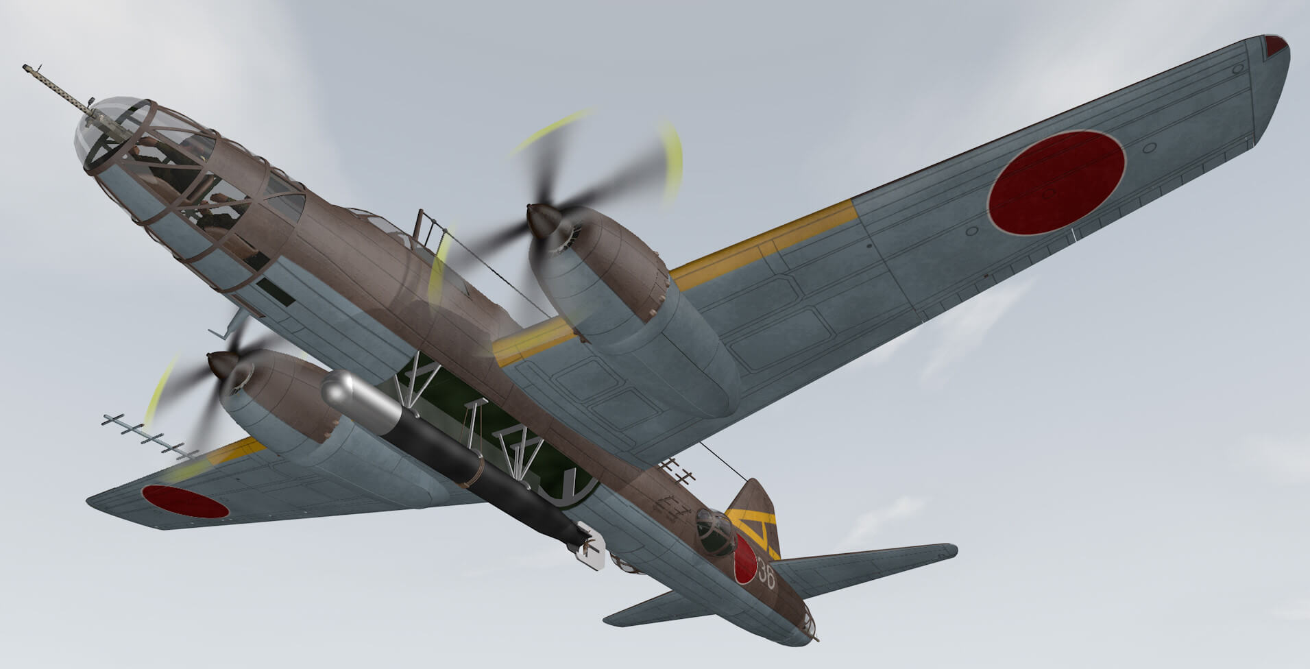 Mitsubishi Ki67 Hiryu (Peggy) 3D Model by ChipBassChaos