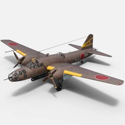 Mitsubishi Ki67 Hiryu (Peggy) 3D Model by ChipBassChaos