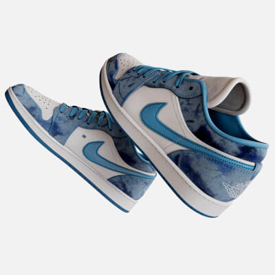 Air Jordan Low WashedDenim Shoes