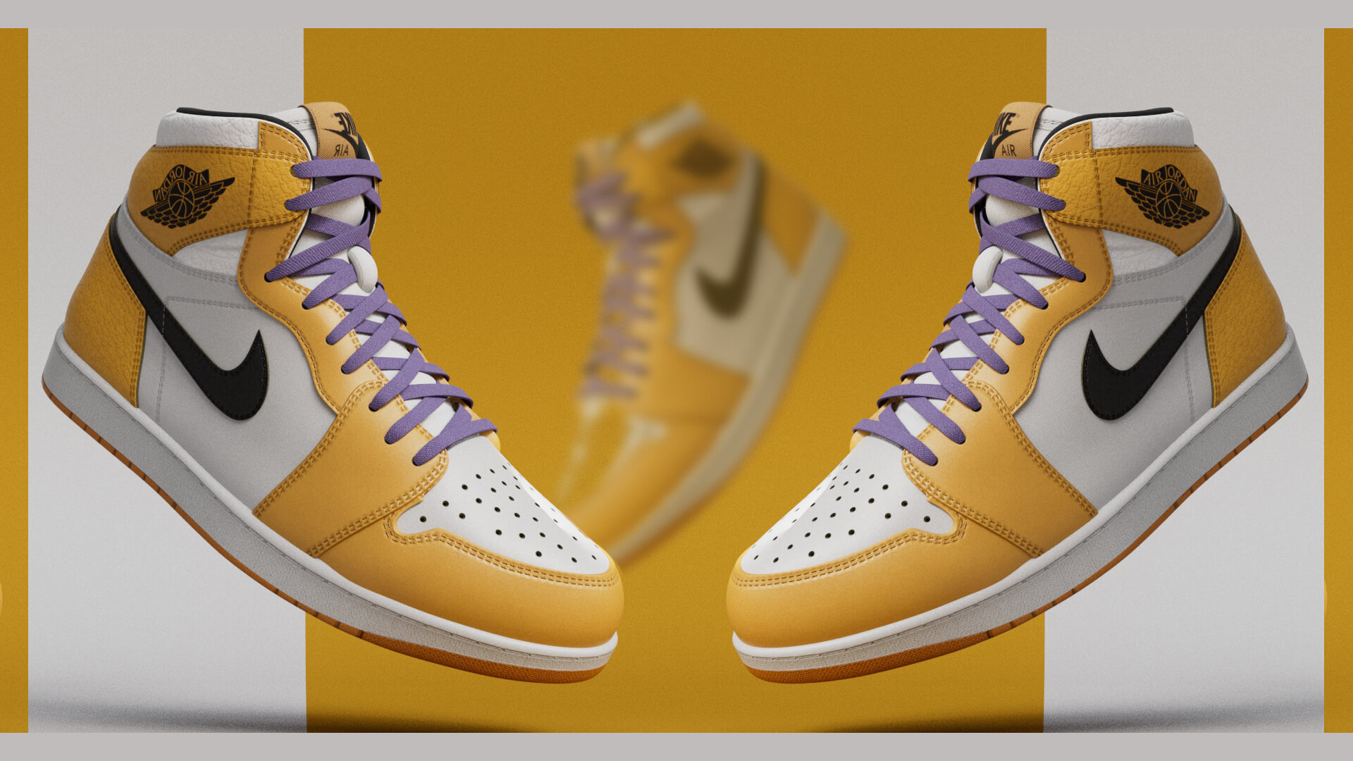 Airjordan 1 Retro Highog Color Orange - 3D Model by chitam