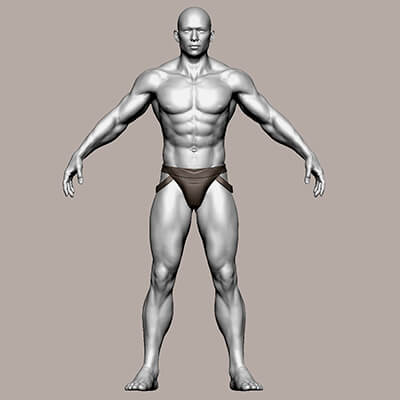Male Base Sculpt Realistic Scan Micro Detail Skin Human