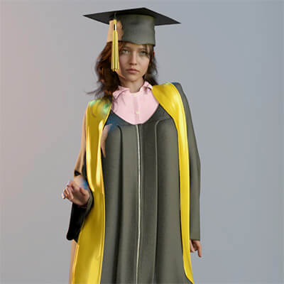 dForce Grads Outfit for Genesis 9 and Genesis 8 Female