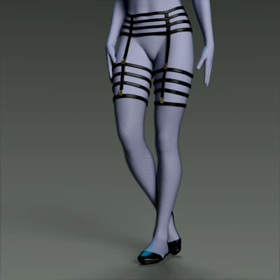 Esmerelda Stocking &amp Garters for G8F dForce Optional