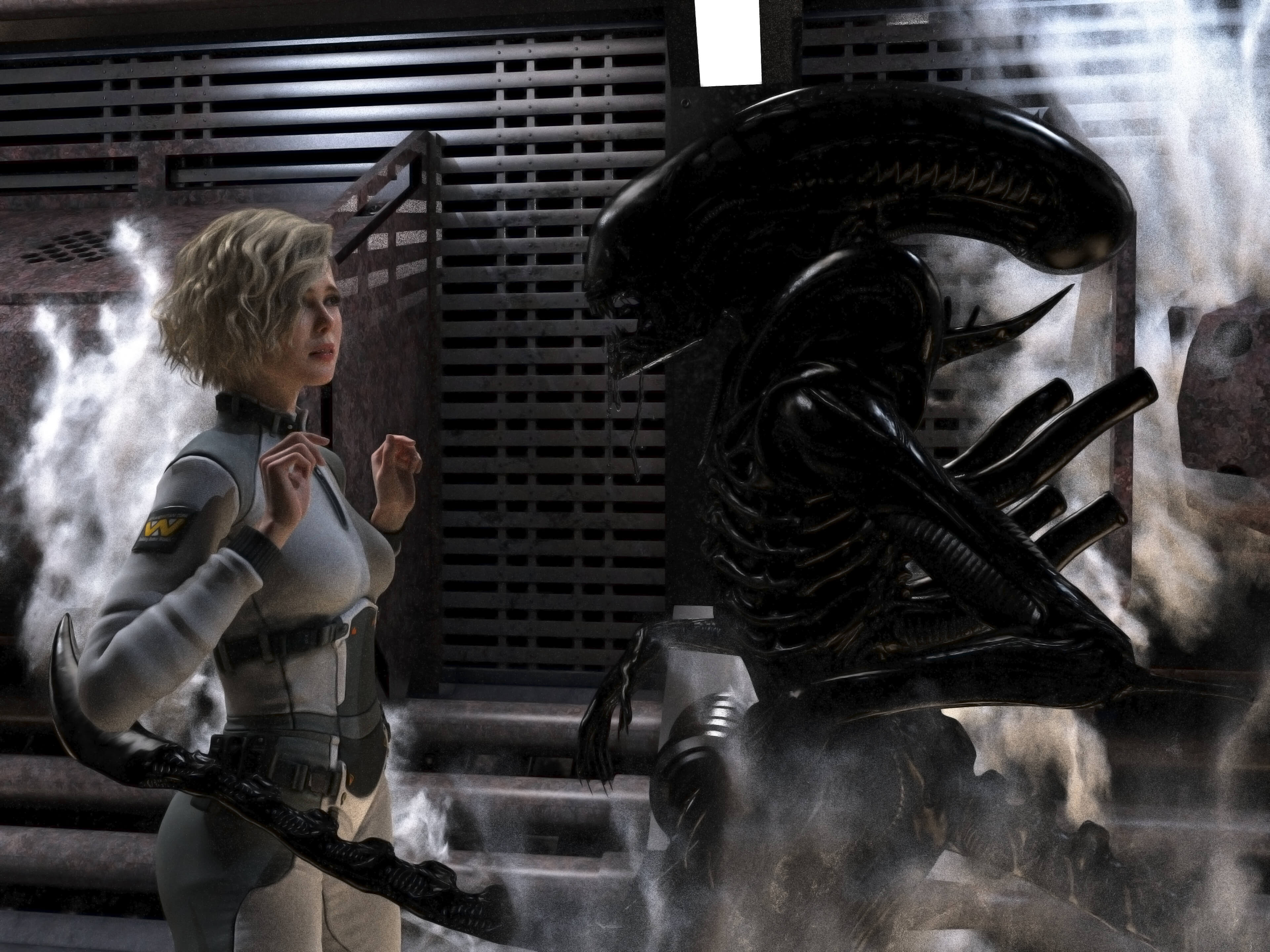Alien Encounter 3D Render, Digital Art by ChrisonGT