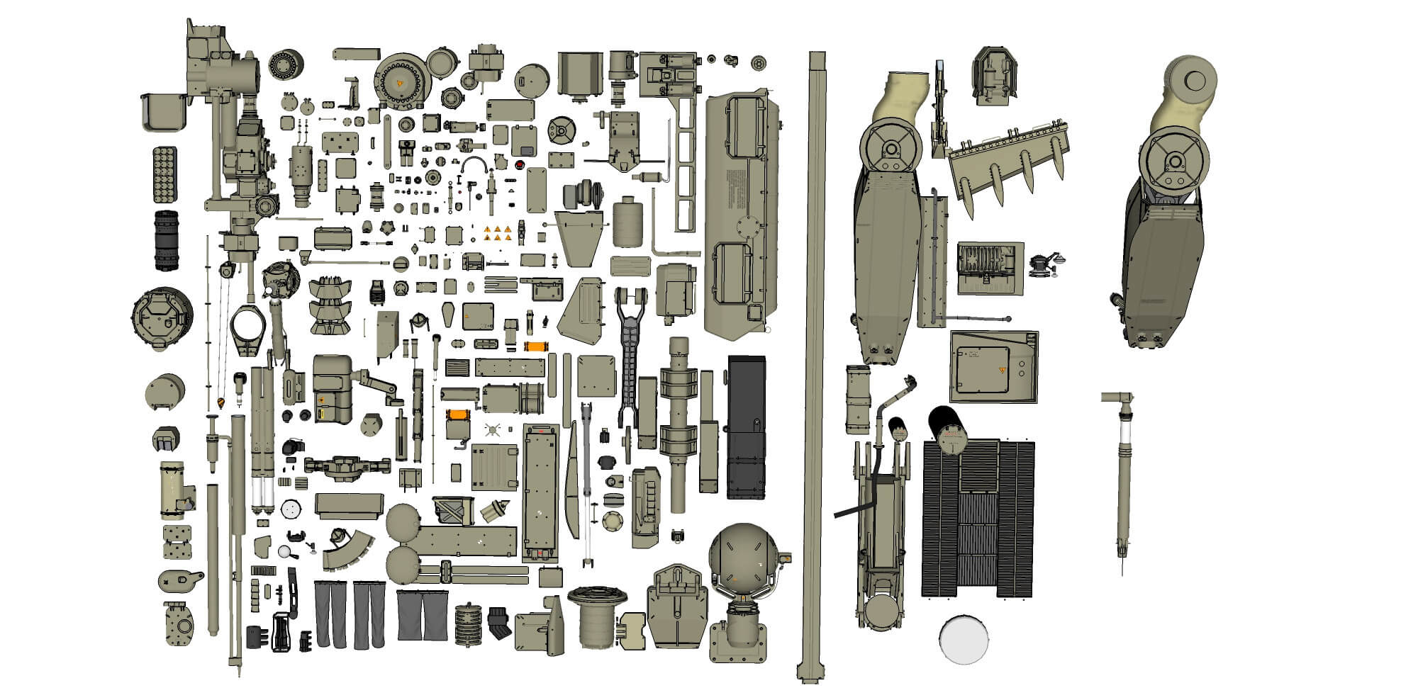 Switch Engine Kitbash Mechanics Collection 1 Kitbash - 3D Model by Chtazi